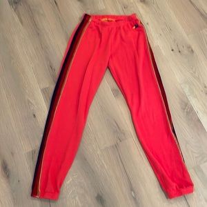 Aviator Nation womenswear joggers, like-new size medium. Velvet stripes